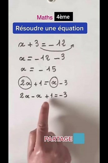 astuces #équation #collège #4ème #astuce #calcul #maths #3ac #apprendrelesmaths #profdemaths