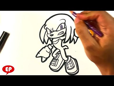 EASY How to Draw KNUCKLES from SONIC