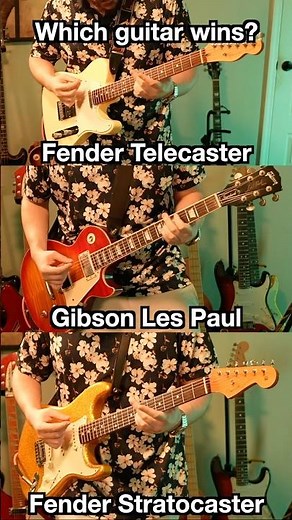 Fender Telecaster vs Gibson Les Paul vs Fender Stratocaster - One of these surprised me
