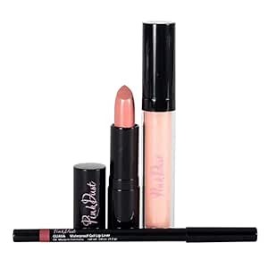 Pink Dust Precious Pink Lip Combo - (Pack of 3) Lips Combo Makeup - Long Lasting, Lipstick, Liquid Lipstick & Lipliner Set - Sweet Pink Liner, Diamond Lipstick and Puff Plumping Gloss