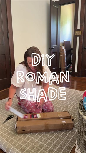 *in depth tutorial on my page!* Super easy home project! This is my second time making these shades and I love them! #DIY #Romanshade #Home #homedecor #project
