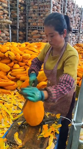 Most Satisfying Pumpkin Processing You’ve Ever Seen