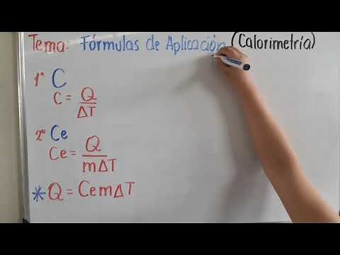 Fórmulas de aplicación (Calorimetría)