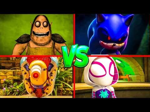 Peppa pig EXE 🆚 Mega Minions 🆚 Sonic EXE 🆚 Spidey and his Amazing Friends TILES HOP EDM RUSH!