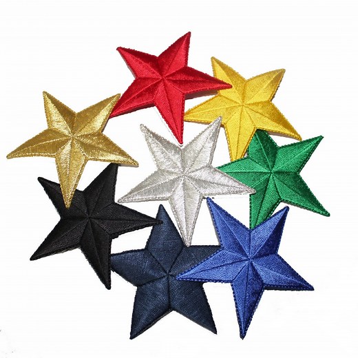Star Patches Embroidered Star Iron on Patch Appliques - Etsy