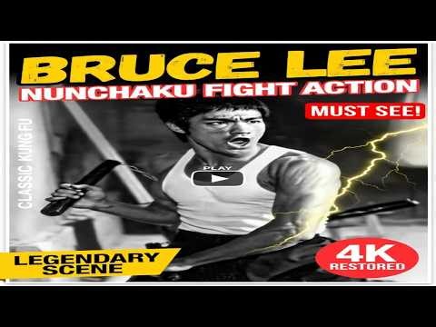 🔥Bruce Lee DESTROYS with Nunchaku! 🌀 Legendary Fight Scene 4K