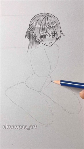 How i draw anime body #drawing #art #animeart #sketch #drawingtutorial