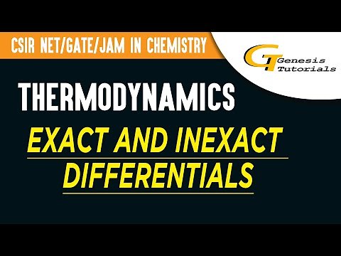 Thermodynamics -5 Exact and Inexact Differential for CSIR NET/GATE/JAM in Chemistry