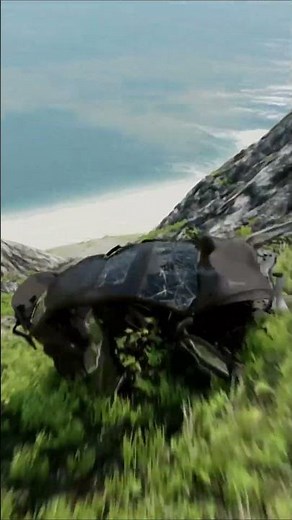 BeamNG Big Crash #538 (Cliff Mayhem Volkswagen Passat) from TallboyManiac