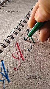 Writing letter A with different colors #calligraphyart #lettering #handwriting #handletteringisfun #viral #trending | Calligraphyisfun Calligraphyisfun