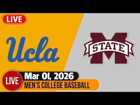 Mississippi State vs UCLA LIVE 03/01/2026 | Men's College Baseball