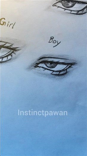 drawing sleeping Eyes (boys vs girls) #drawing #howtodraw #art #tutorial