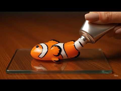 fish come out from Toothpaste tube #ai