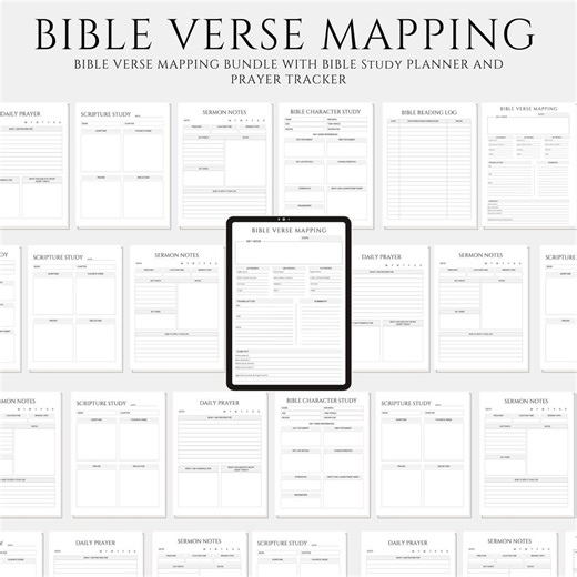 Verse Mapping, Bible Verse Mapping | Bible Reading Plan, Character Study, Bible Study Plan, Bible Verse Plan | Sermon Notes, Faith Journal - Etsy UK