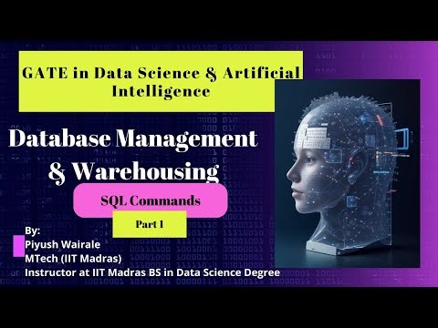 SQL command part 1 | Database Management & Warehousing | GATE Data Science & AI #gate2024