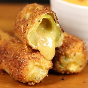 166K views · 321 reactions | Cheese-Stuffed Fried Pickle 襤 RECIPE: https://tasty.co/recipe/stuffed-fried-pickles | Tasty UK | Facebook