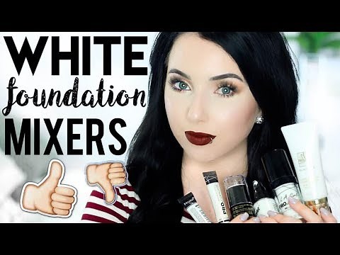 WHITE FOUNDATION MIXERS! The Best, Worst, Swatches & Thoughts | Pale/Fair Skin Makeup Tips