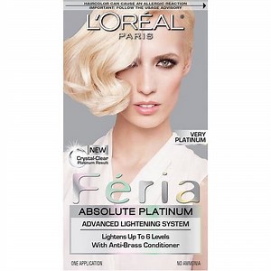 L'Oreal Paris Feria Permanent Hair Color, Very Platinum, 1 Kit