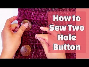 How to Sew Two Hole Button #crochet