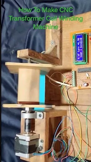 CNC Transformer Coil Winding Machine #cnc #diy #transformers #electrical #science #trending
