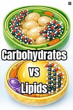 Carbs vs. Lipids: Why Their Shapes Matter! 🧬 #Biology