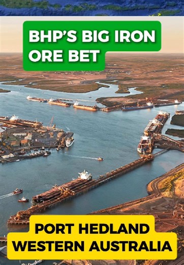 Port Hedland is one of the most important mining export hubs in Australia, and BHP is still expanding with a sixth rail car dumper and new conveyors as China tightens curbs on some new ore sales. Big machinery, bulk ore logistics and a huge Pilbara mining story in motion. Maps: Google. Photo: BHP. #IronOre #Mining #HeavyMachinery #Pilbara #westernaustralia