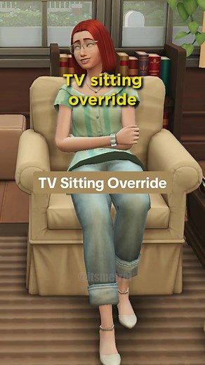 Override TV Sitting Pose in The Sims 4