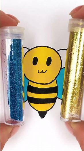 Dibujando y coloreando una linda abeja 🐝 Tutorial fácil para niños