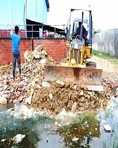 Great Progress!!! From Pond to Buildable Land Mini Bulldozer Operation in 1 Minute | Bulldozer Operator