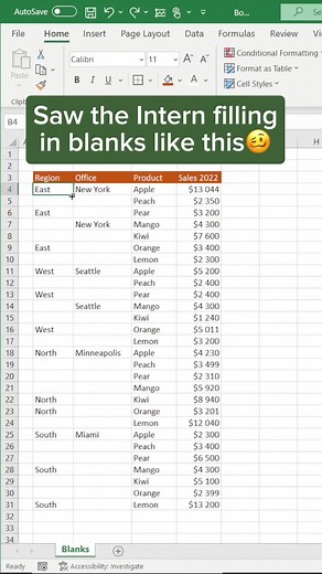 How to Fill in Blanks in Excel - Tips and Tricks