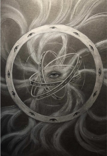 Symphony (Biblically Accurate Angel) #art #abstractart #charcoal #charcoaldrawing #portrait
