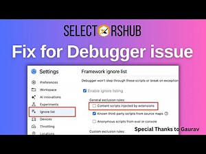 Fix for SelectorsHub Debugger | Issue from Chrome 131 Onwards
