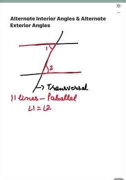 Alternate Interior Angles & Alternate Exterior Angles | Easy Explanation with Diagram #Math Shorts