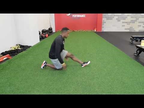 Half Kneeling Hip Flexor + Hamstring Stretch