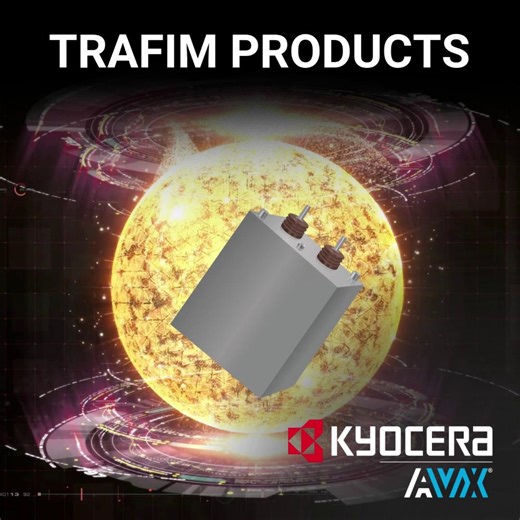 The TRAFIM series is designed for #DCfiltering applications such as DC link and resonant filters for up to 6000V. Large case sizes of up to 46 liters and high energy of up to 495J/l* make this series suitable for #power converters, drives, renewables and transmission. ⬇️ Capacitance: 110 µF-10600 µF Voltage: 1950 Vdc to 6000 Vdc 🔗https://rebrand.ly/cx6cofj #KYOCERAAVX #Filters #Technology #Temperature #Electronics #Components | Kyocera AVX Components Corporation