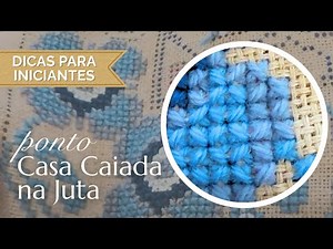 Learning tapestry - all the tips for beginners - Casa Caiada stitch on jute.