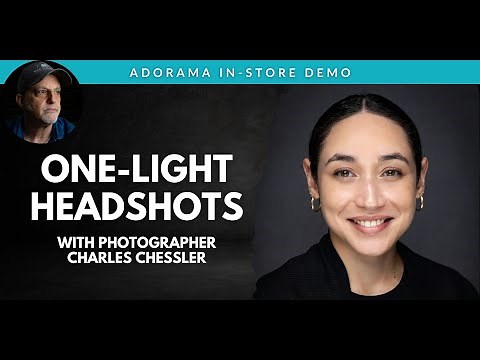 Creating Compact One-light Headshot Photo Studio with Charles Chessler | Live Photography Demo