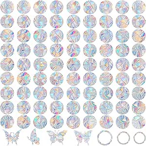 Amazon.com: 88 Pieces Window Decals for Bird Strikes - Anti-Collision Window Decals to Save Birds from Window Collisions,Non Adhesive Reusable Vinyl Rainbow Window Stickers : Home & Kitchen