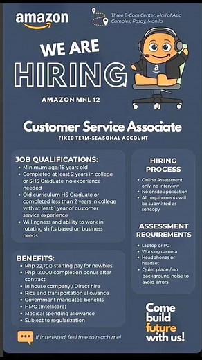 #amazon #HiringNow | Amazon Jobs Philippines