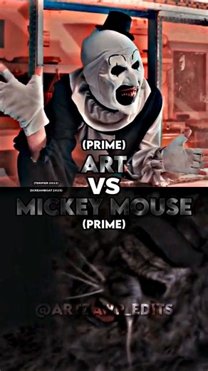 Art vs Mickey Mouse #art#mickeymouse#1v1#battle#vsbattle#short#terrifier#screamboat#short#whowillwin