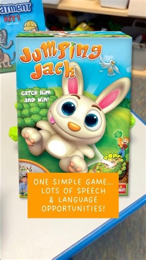 Speech and language practice with Jumping Jack bunny game