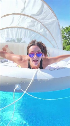 Ultimate Relaxation: Intex Floating Canopy Island Review #SummerVibes #PoolLife