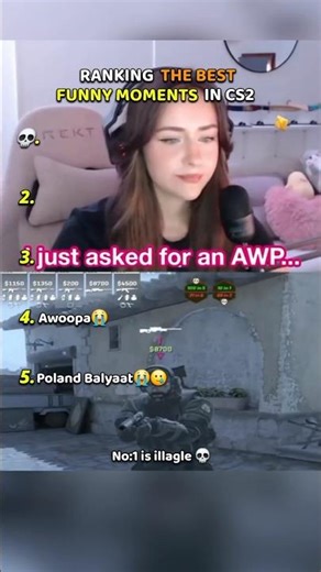 Ranking Top 5 Funny Moments in Cs2 😂 #cs2 #cs2memes #cs2moments