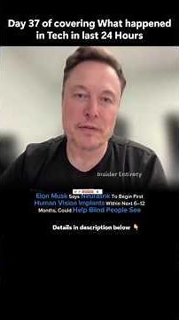 Day37: Neuralink’s Vision Chip for the Blind: Brain Implant Set to Launch - 2025! #Shorts #Neuralink