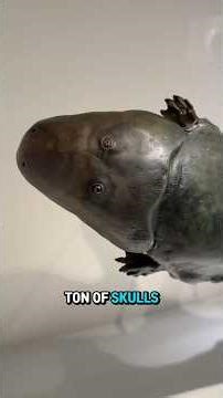 Why are all these fossilized amphibian skulls (trimerorhachis) found in a pile?