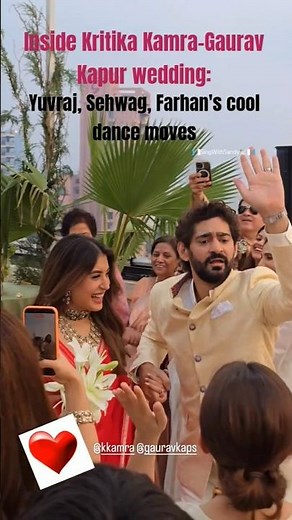 Inside Kritika Kamra-Gaurav Kapur wedding Yuvraj, Sehwag, Farhan's cool dance moves 😍 #kritikakamra