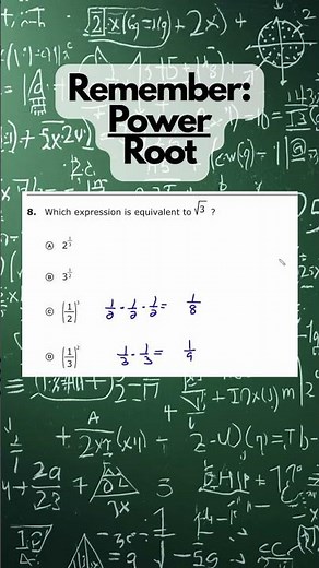 Remember Power/Root. #eoc #maths #education #algebraeoc #mathematics #mathhelp #algebra #exam