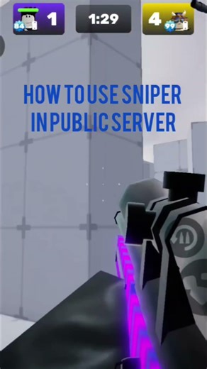 how to use sniper in public server in Roblox rivals