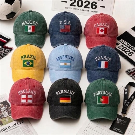Custom Country Flag Hat, Personalized WC 2026 Cap, Embroidered National Team Hat - Etsy