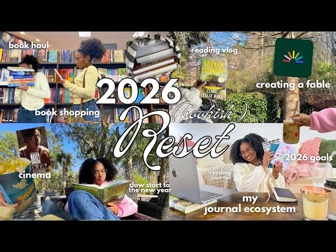 new year reset 📚📆✨ goals, ins & outs, book shopping, huge book haul, fable, reading & chatty vlog